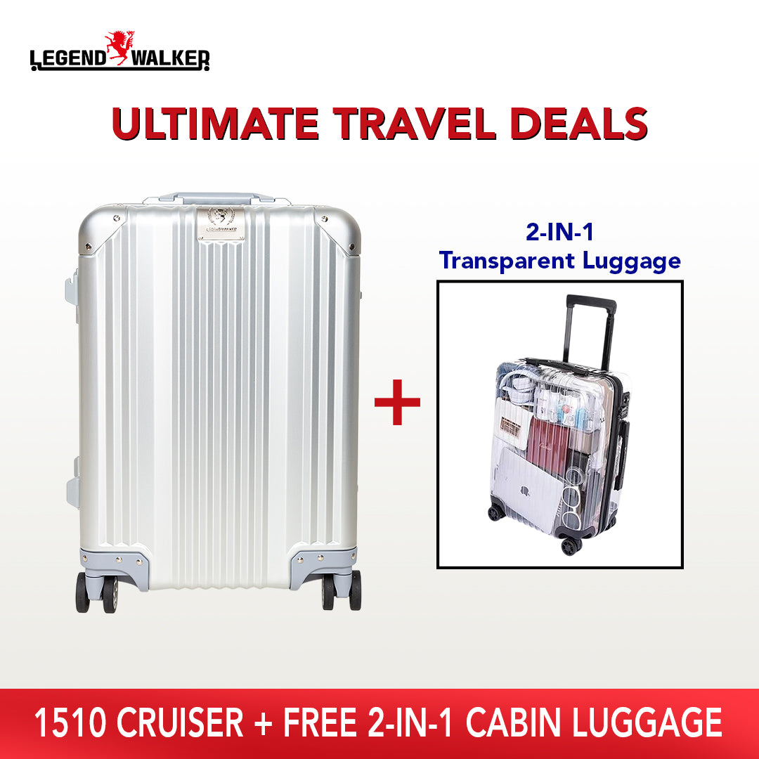 Aluminum Series 1510 Silver + FREE Transparent Cabin Luggage