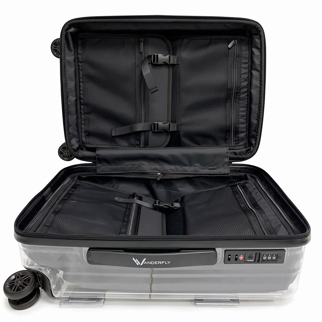 Clear Cabin Luggage (Zipper Type) - TSA Lugggage