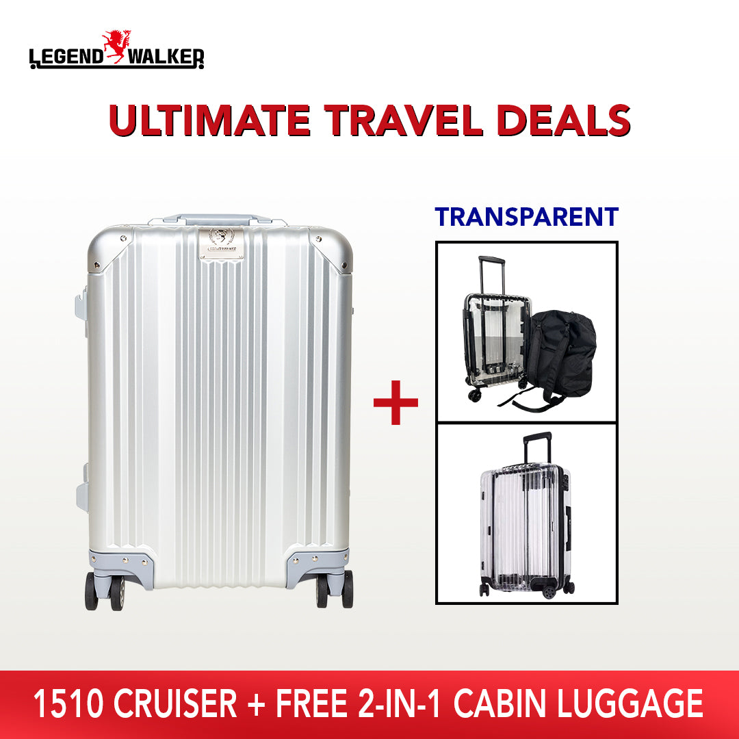 Aluminum Series 1510 Silver + FREE Transparent Cabin Luggage