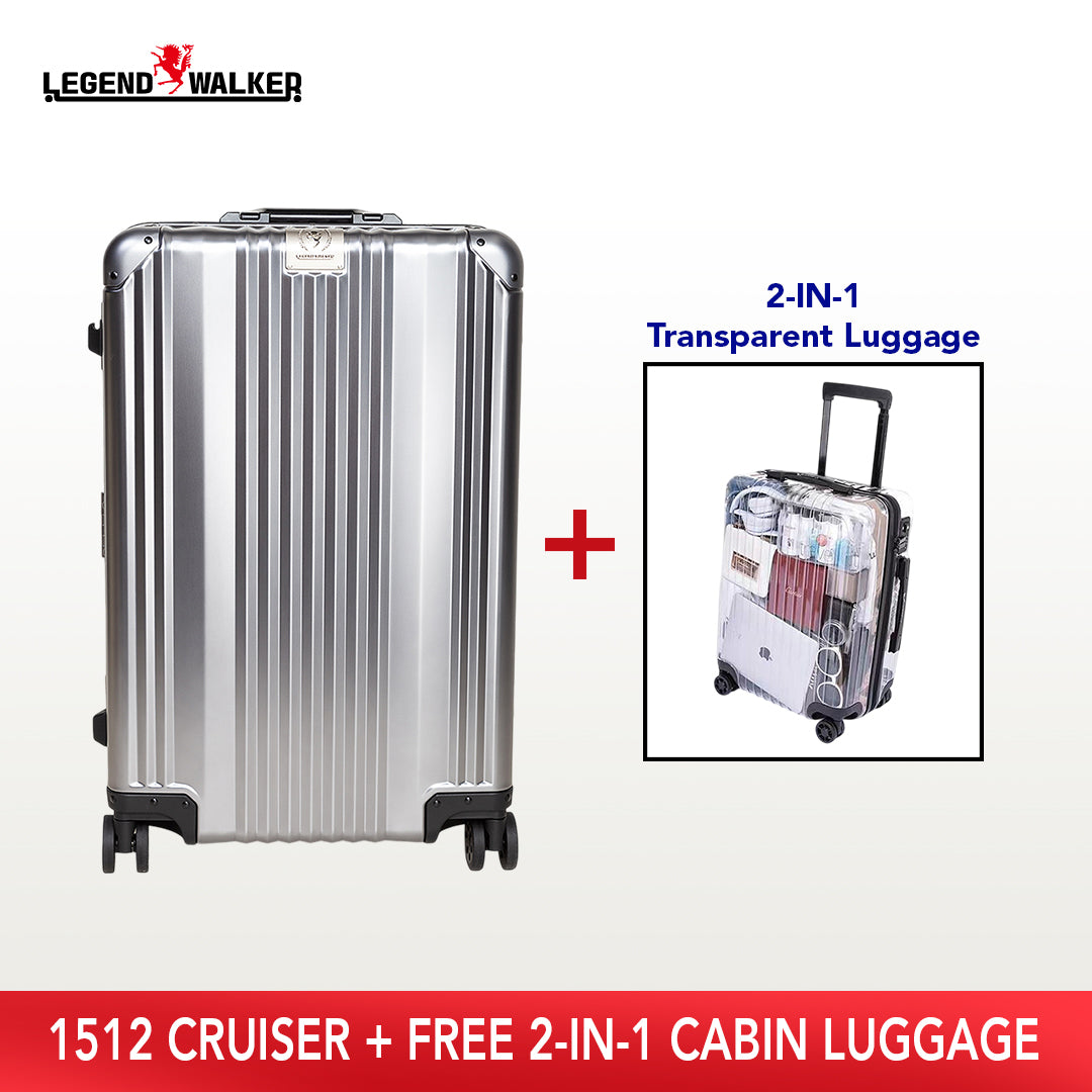 Aluminum Series 1510 Gun Metal + FREE Transparent Cabin Luggage
