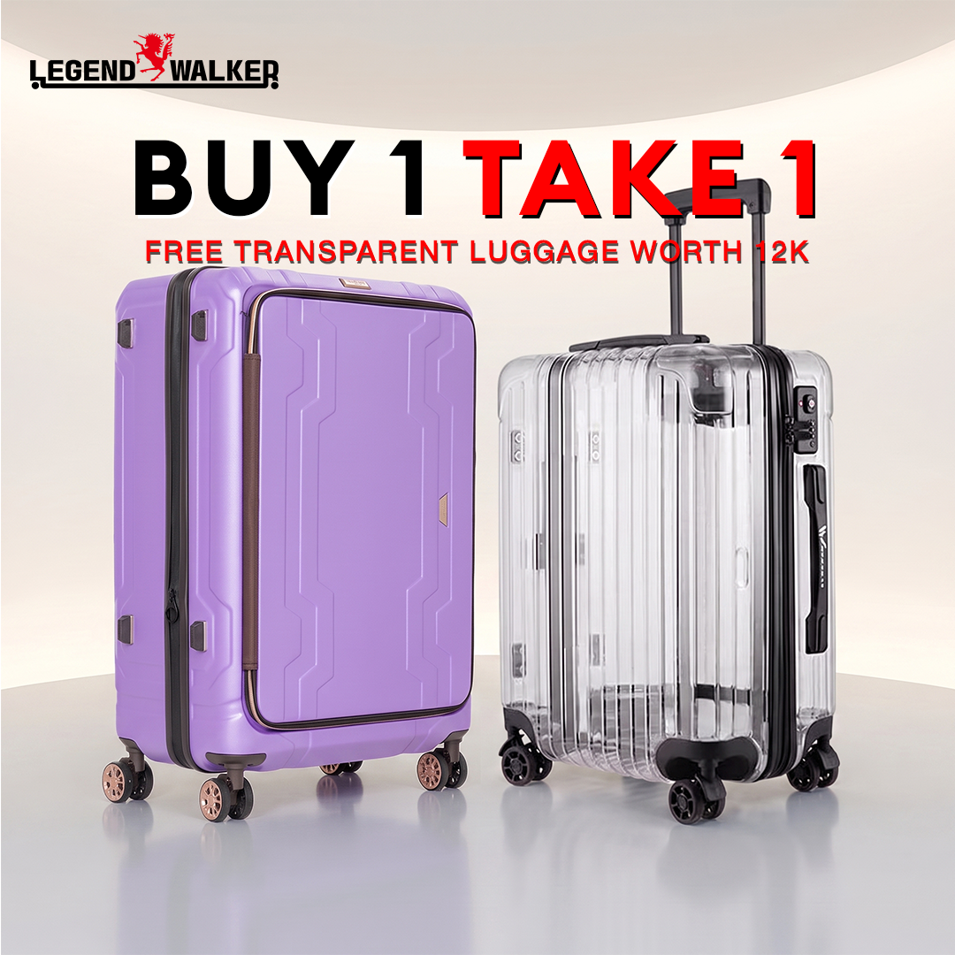 BUY 1 TAKE 1 Blue Whale 5205 Large Lavender + FREE Transparent Cabin Luggage