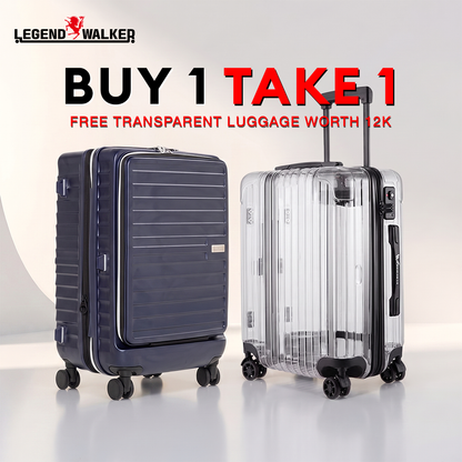 BUY 1 TAKE 1 Malibu 5208 Medium Navy + FREE Transparent Cabin Luggage