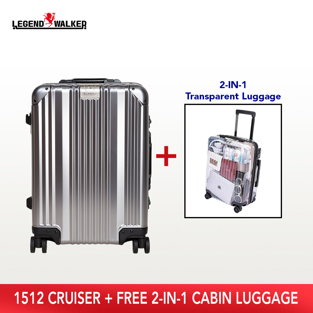 Aluminum Series 1510 Gun Metal + FREE Transparent Cabin Luggage