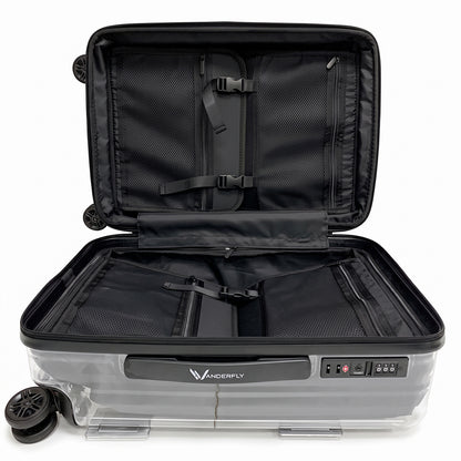 Clear Cabin Luggage (Zipper Type) - TSA Lugggage
