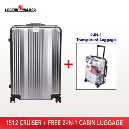 Aluminum Series 1510 Gun Metal + FREE Transparent Cabin Luggage