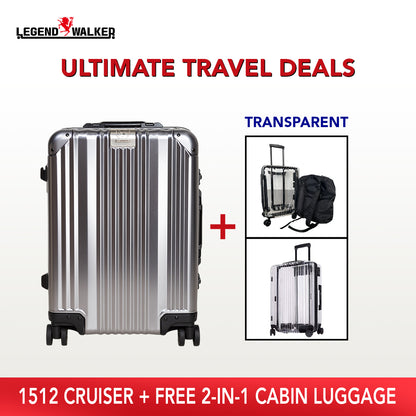 Aluminum Series 1510 Gun Metal + FREE Transparent Cabin Luggage