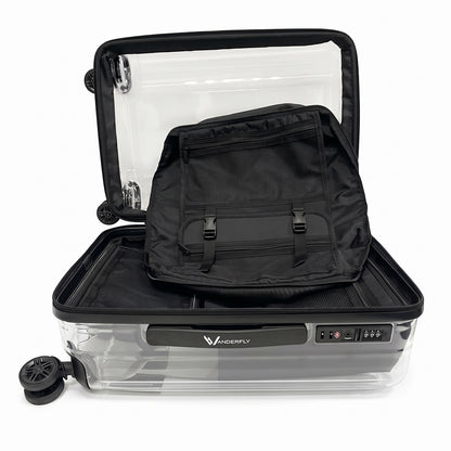 Clear Cabin Luggage (Zipper Type) - TSA Lugggage